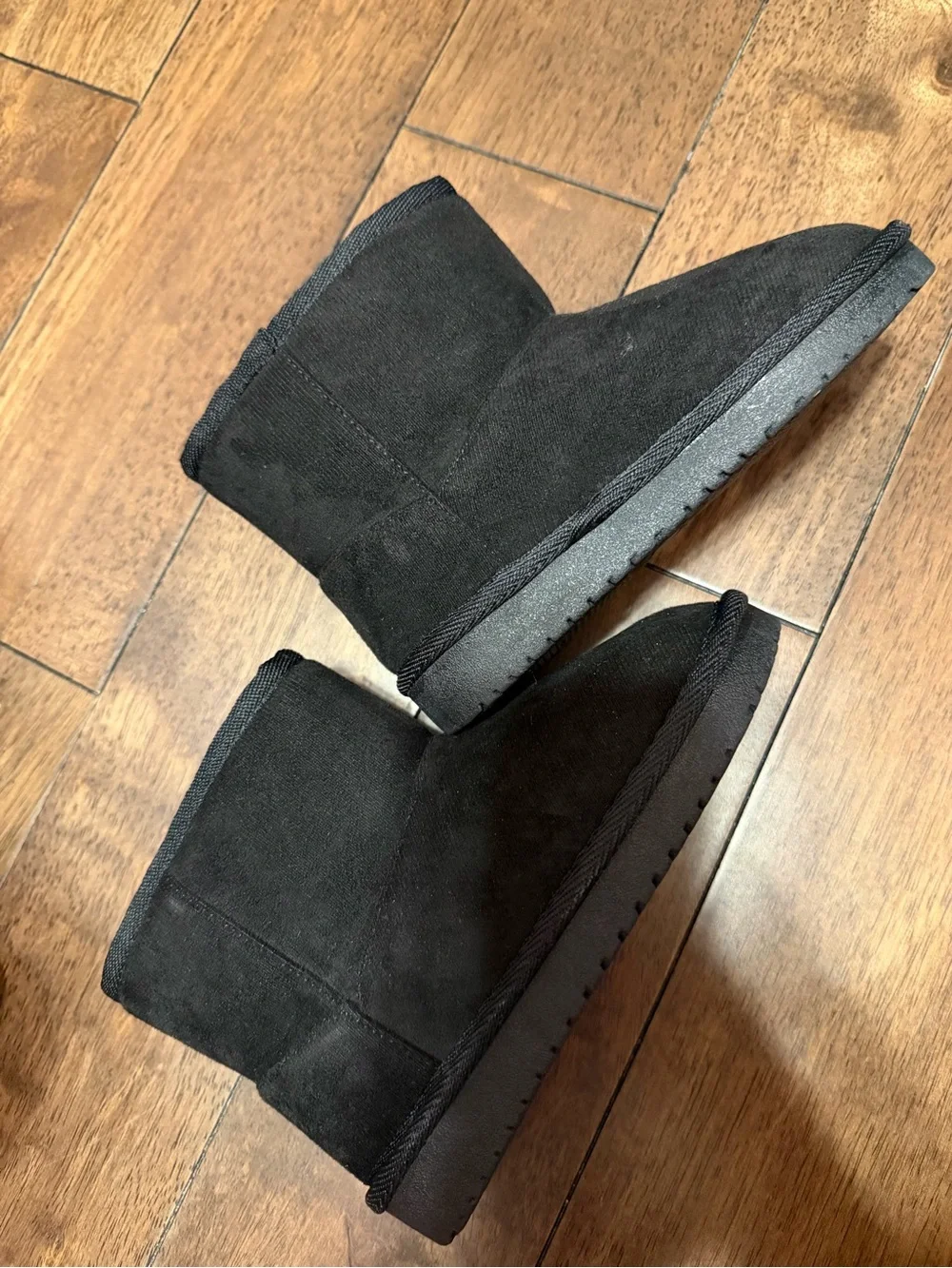The Children's Place Kids Black Cozy Suede Booties
